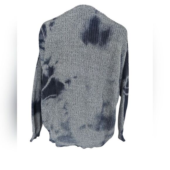 LINE The Label Tie Dye 💯 % Cotton Gray Rib Knit Sweater Size S - Picture 10 of 11
